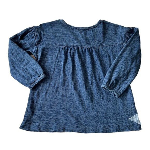 Crewcuts Indigo Blue Stars 100% Cotton LS Top Girls Size 12 - Picture 2 of 6